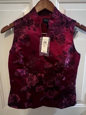 Ann Taylor vintage 2P oriental inspired top NWT